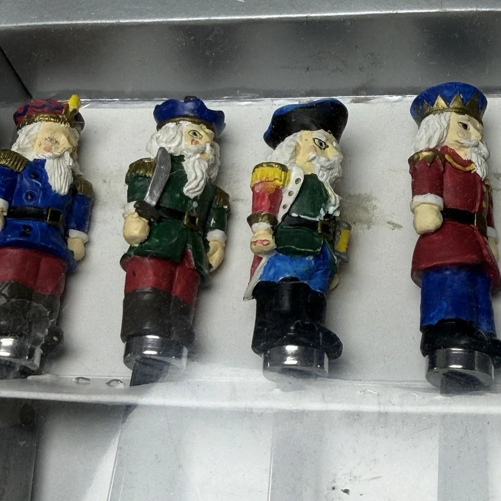 New set‎ of 4 cheese butter spreaders nutcrackers knives christmas holiday